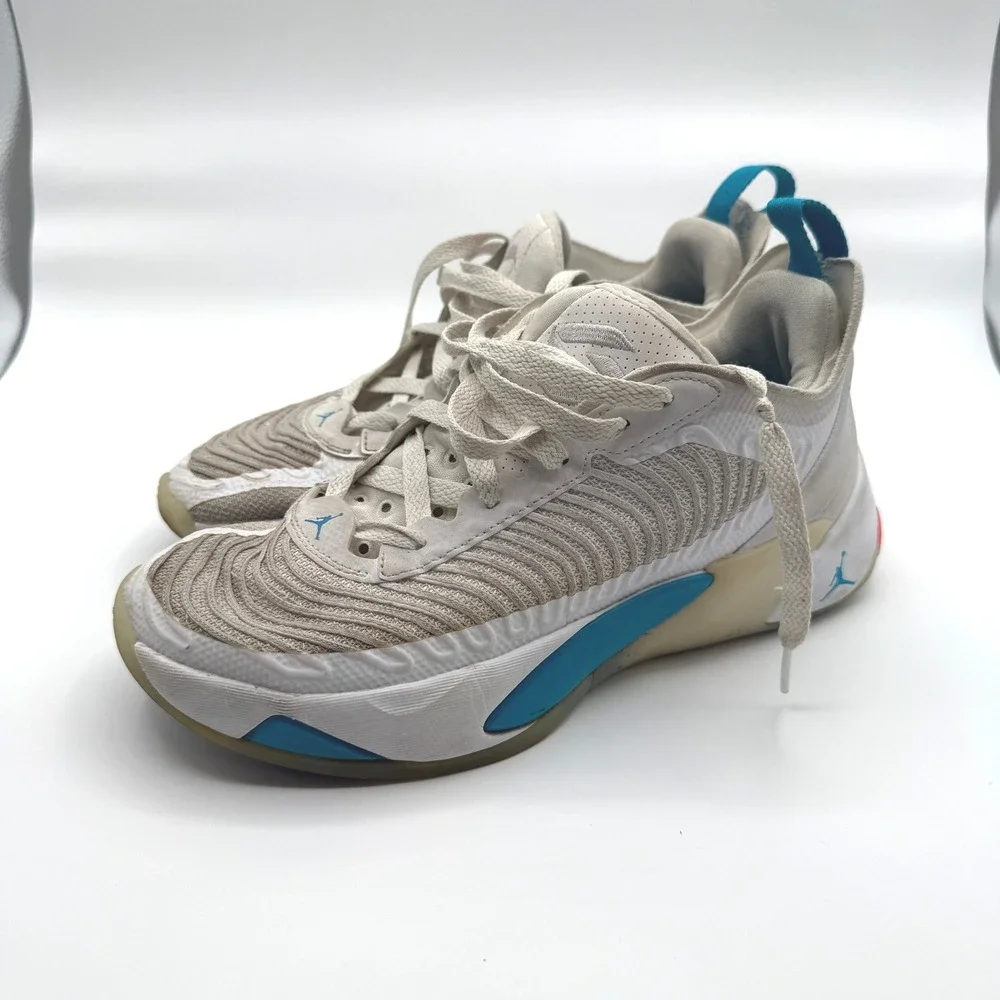Jordan‎ Basketball Sneakers Mens 7.5 White Luka 1 Low Top Athletic Shoes Teal
